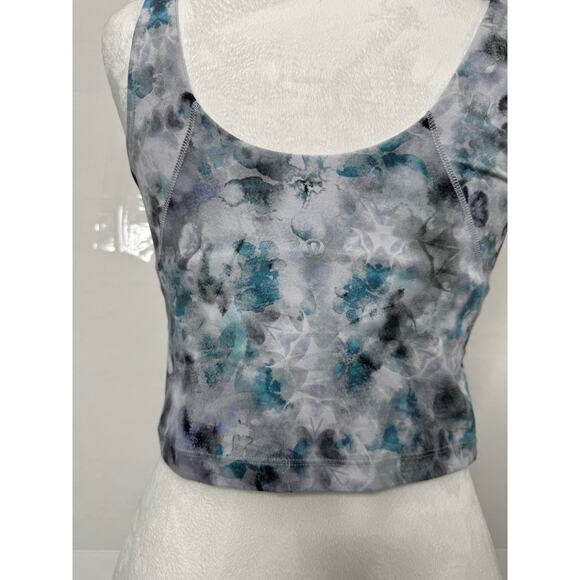 Lululemon Align Tank Top Womens Size 8 Grey & Blue Watercolor Cropped Workout - Picture 7 of 12